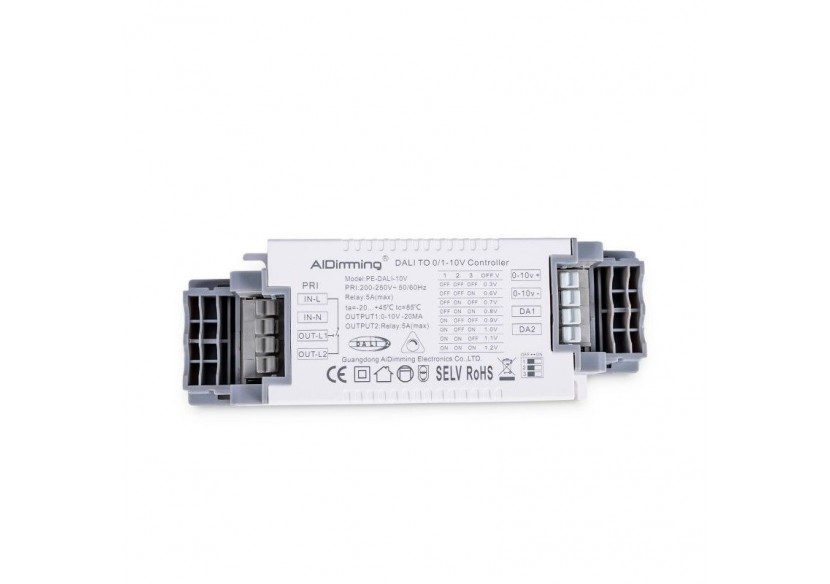 Convertisseur DALI vers 0-10V + relais DALI-500W - PE-DALI-10V - Barcelona LED