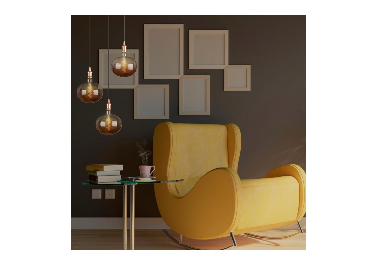 Ampoule décorative LED à filament "Decor-Marron"-E27 R220-Dimmable-4W-1800K - BFD1-R220E27-MA - Barcelona LED