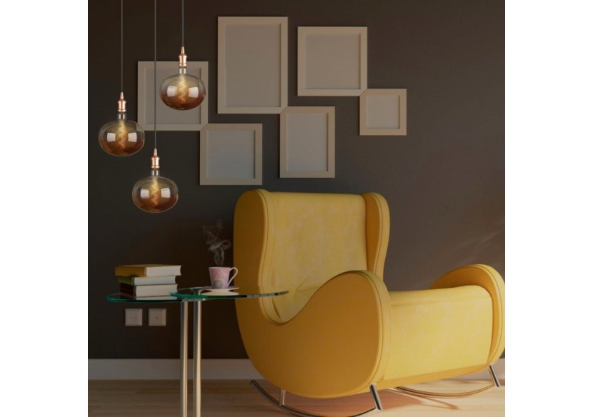 Ampoule décorative LED à filament "Decor-Marron"-E27 R220-Dimmable-4W-1800K - BFD1-R220E27-MA - Barcelona LED