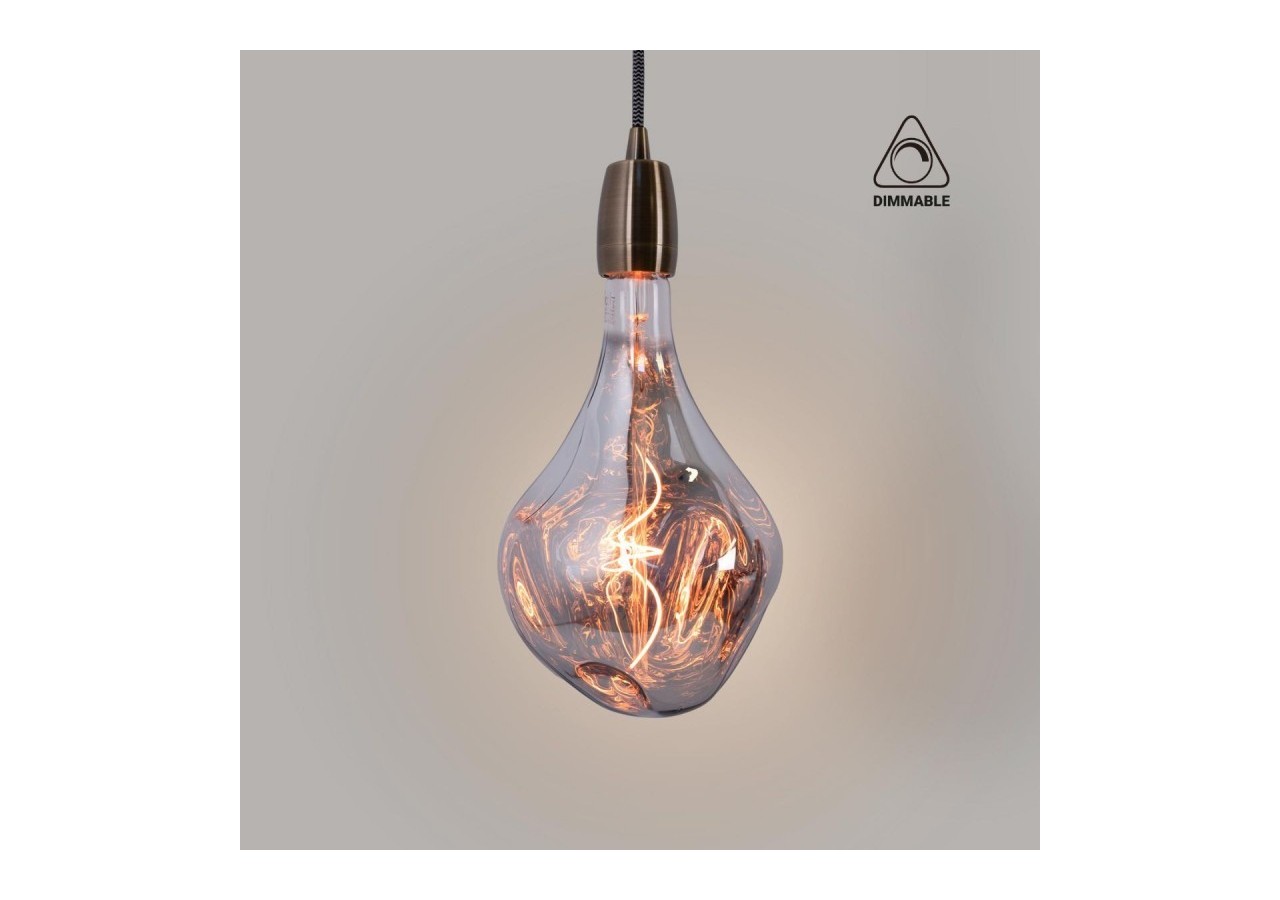Ampoule décorative LED à filament "Décor-Argent"-E27 A165-Dimmable-4W-1800K - BFD1-A165E27-PL - Barcelona LED
