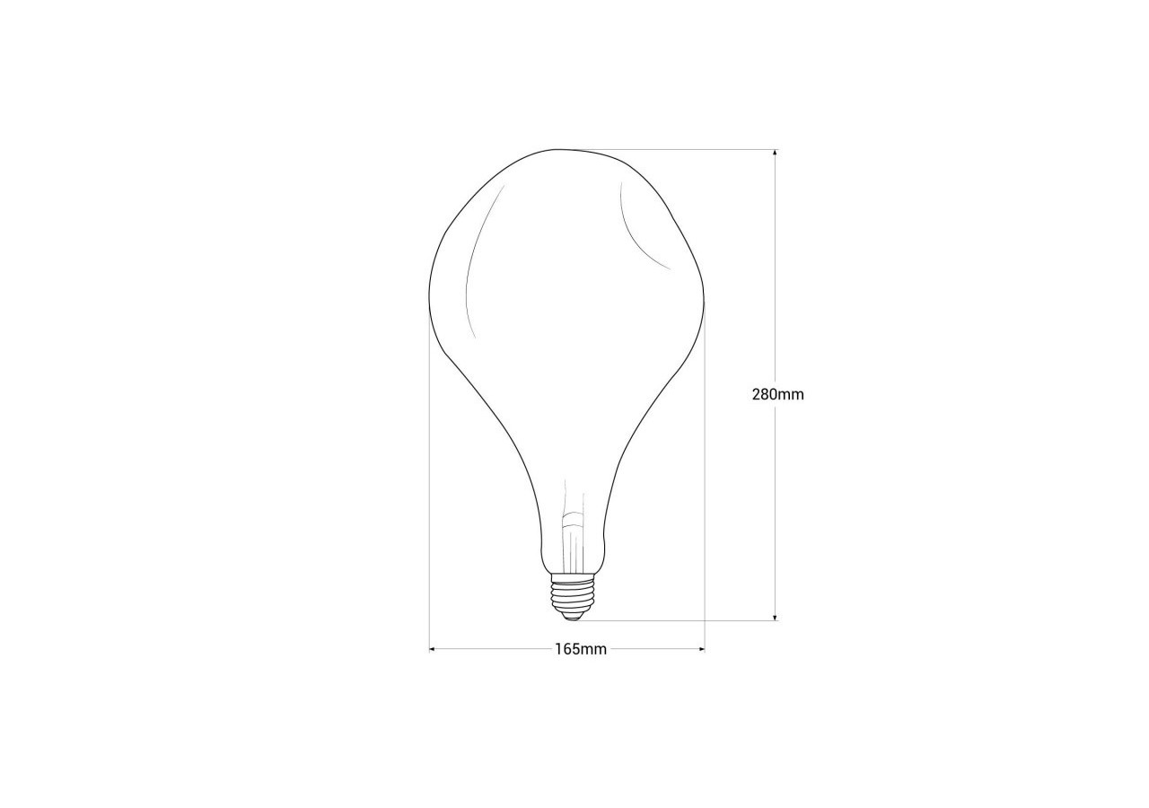 Ampoule décorative LED à filament "Décor-Argent"-E27 A165-Dimmable-4W-1800K - BFD1-A165E27-PL - Barcelona LED