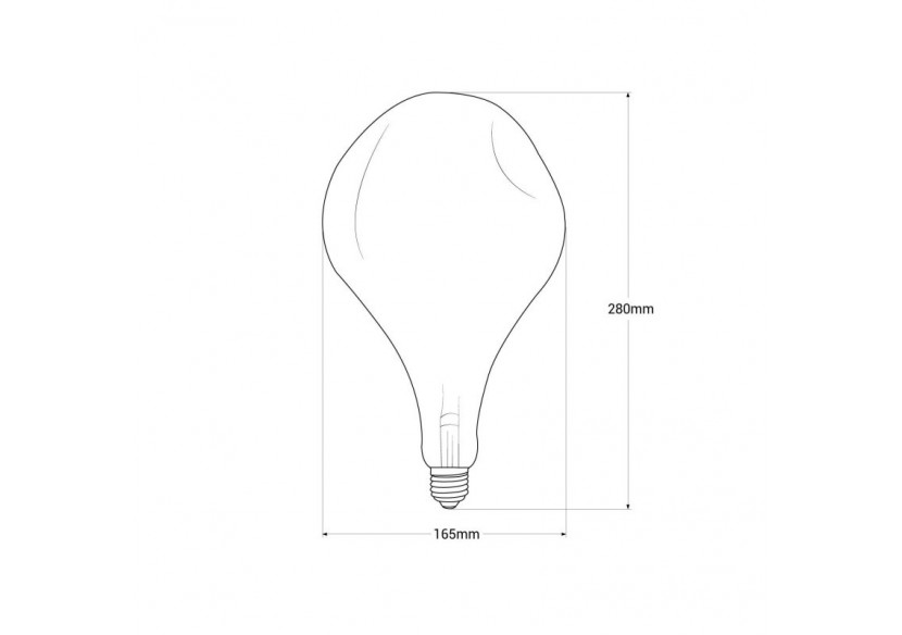 Ampoule décorative LED à filament "Décor-Argent"-E27 A165-Dimmable-4W-1800K - BFD1-A165E27-PL - Barcelona LED