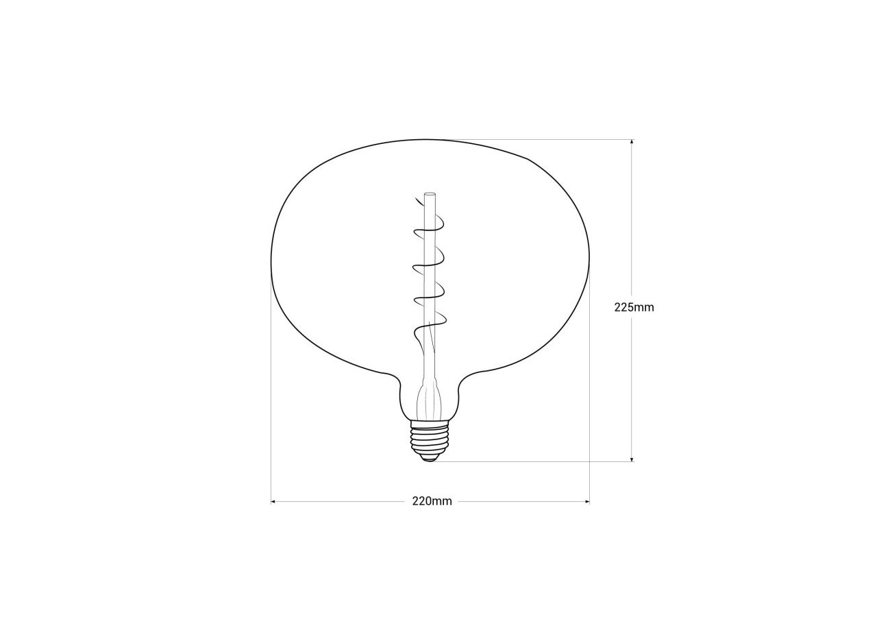 Ampoule décorative LED à filament "Decor-Or"-E27 R220-Dimmable-4W-1800K - BFD1-R220E27-DO - Barcelona LED