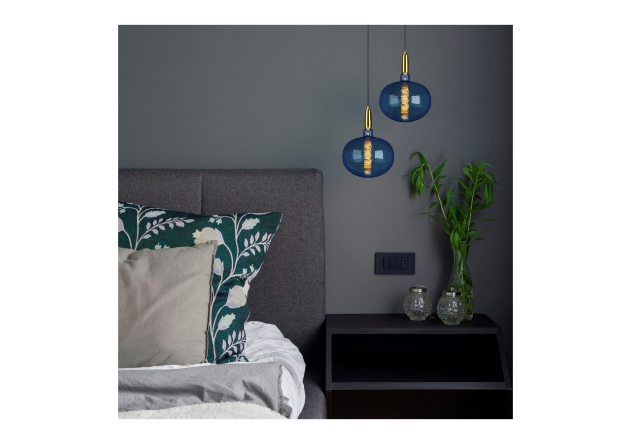 Ampoule décorative LED à filament "Decor-Bleu"-E27 R220-Dimmable-4W-1800K - BFD1-R220E27-AZ - Barcelona LED