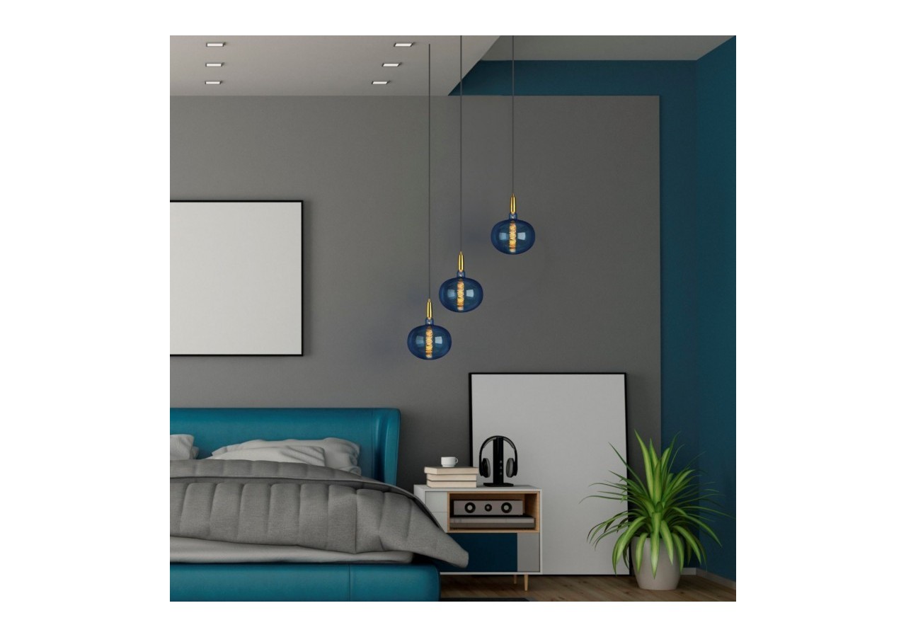 Ampoule décorative LED à filament "Decor-Bleu"-E27 R220-Dimmable-4W-1800K - BFD1-R220E27-AZ - Barcelona LED