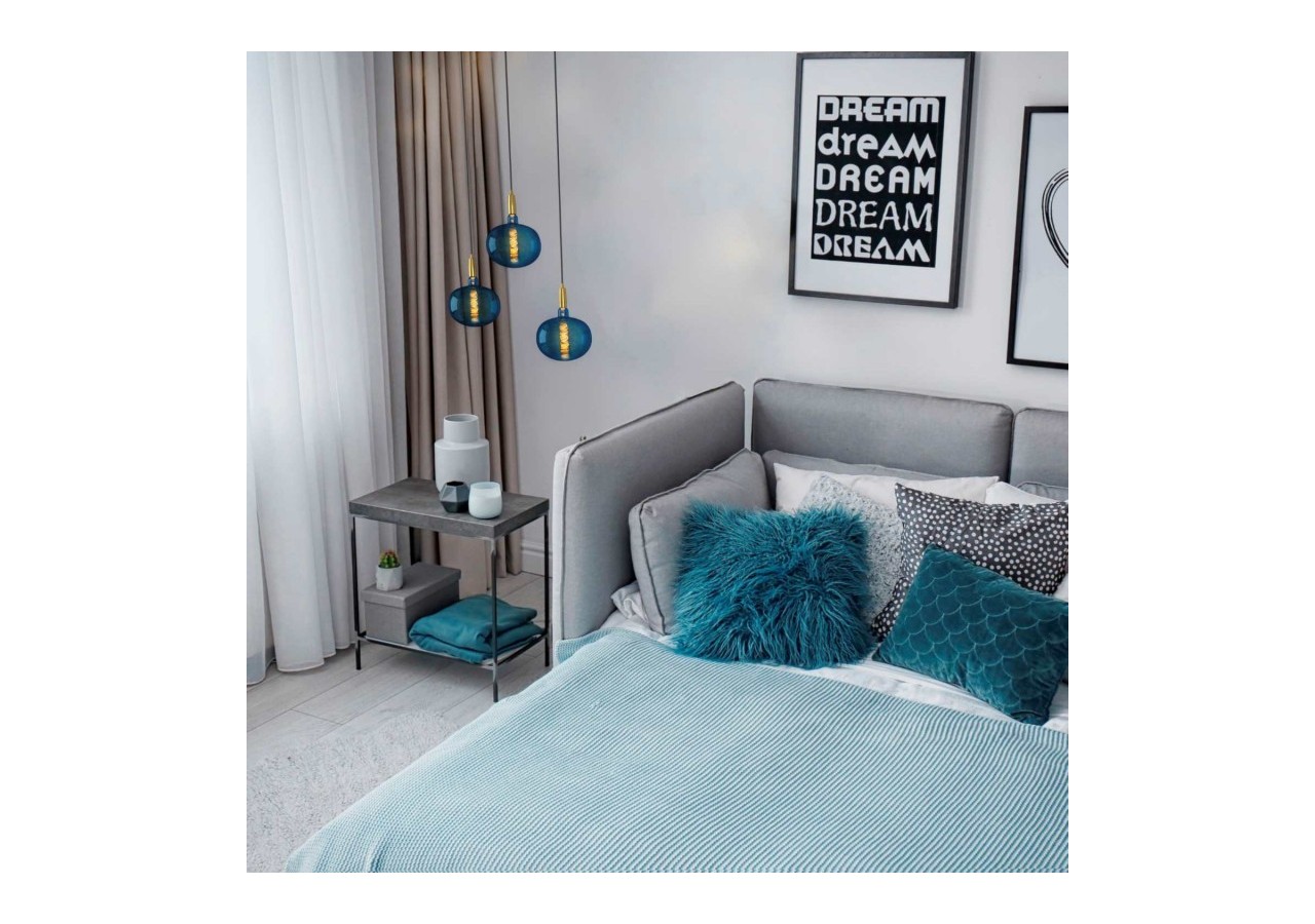 Ampoule décorative LED à filament "Decor-Bleu"-E27 R220-Dimmable-4W-1800K - BFD1-R220E27-AZ - Barcelona LED