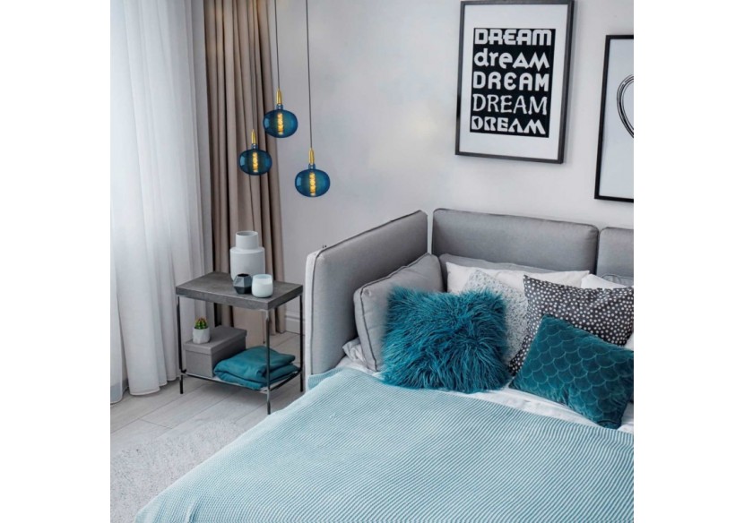 Ampoule décorative LED à filament "Decor-Bleu"-E27 R220-Dimmable-4W-1800K - BFD1-R220E27-AZ - Barcelona LED