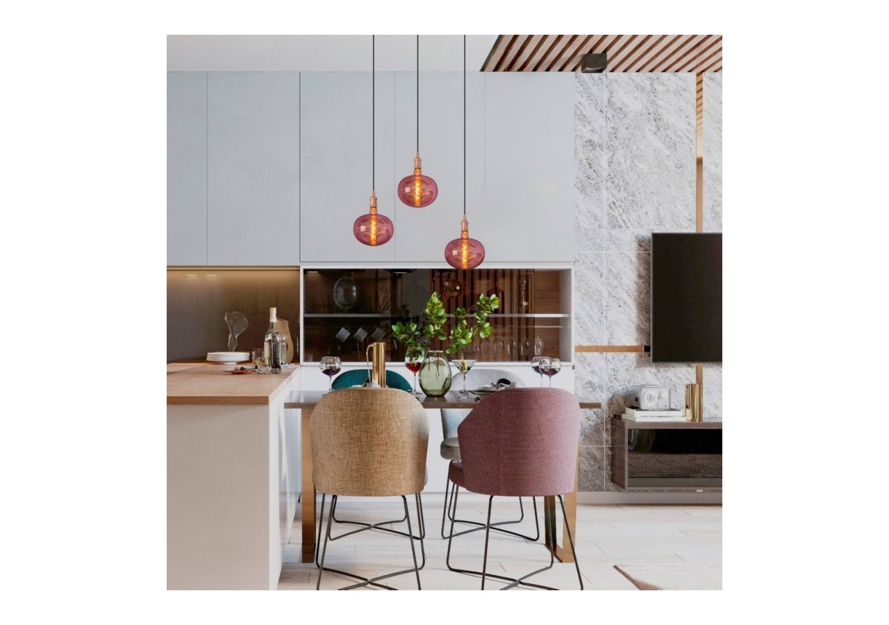 Ampoule décorative LED à filament "Decor-Cuivre"-E27 R220-Dimmable-4W-1800K - BFD1-R220E27-CO - Barcelona LED