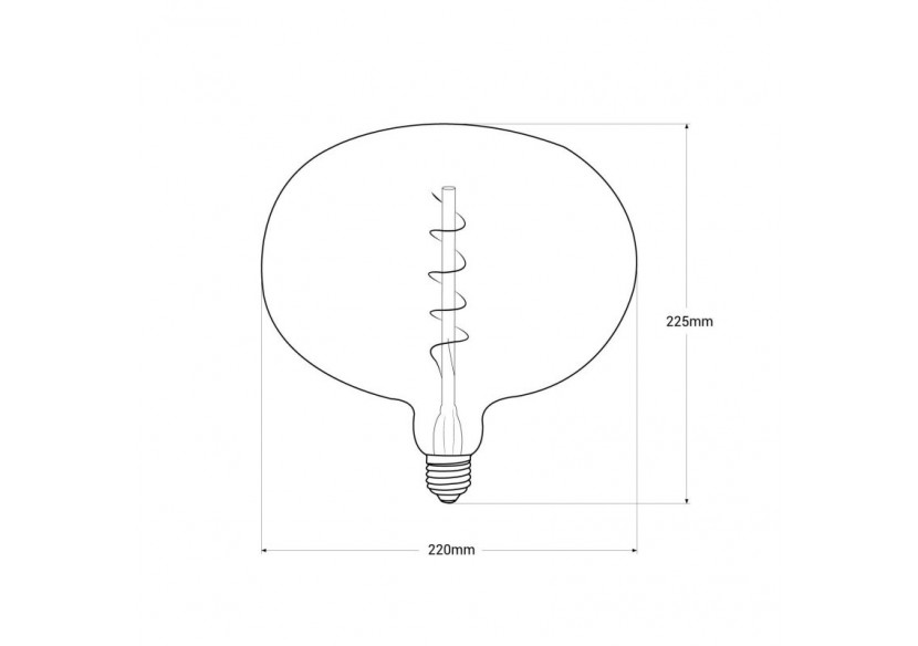 Ampoule décorative LED à filament "Decor-Cuivre"-E27 R220-Dimmable-4W-1800K - BFD1-R220E27-CO - Barcelona LED