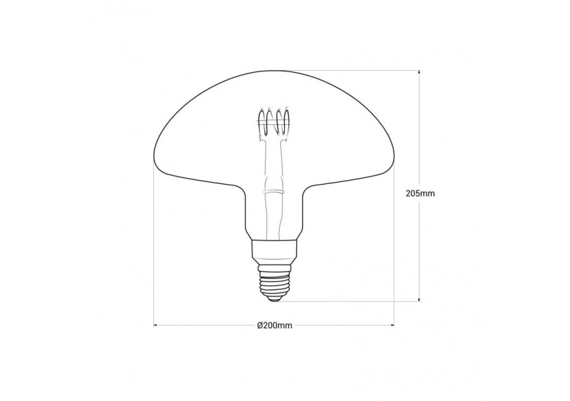 Ampoule décorative LED à filament "Seta"-E27-Dimmable-4W-1800K - BFD1-SMR200E27-DO - Barcelona LED