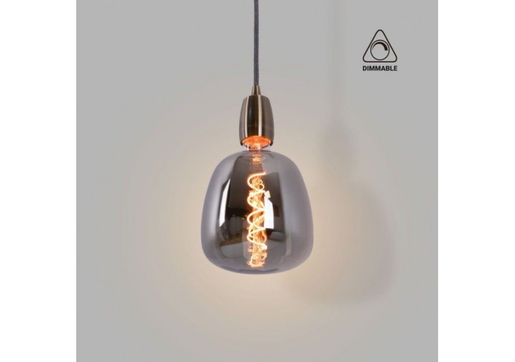 Ampoule décorative LED à filament avec teinte fumée-E27 D140-Dimmable-4W-1800K - BFD1-D140E27-AHUM - Barcelona LED 2