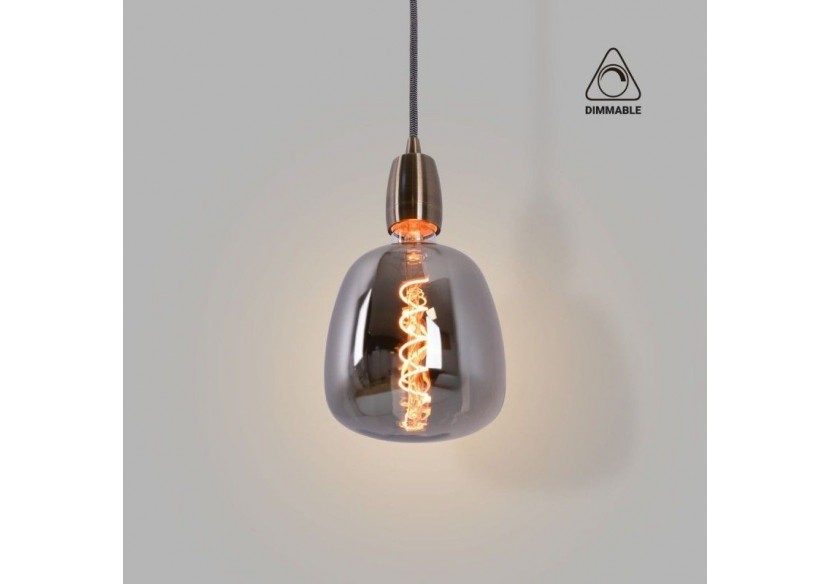 Ampoule décorative LED à filament avec teinte fumée-E27 D140-Dimmable-4W-1800K - BFD1-D140E27-AHUM - Barcelona LED