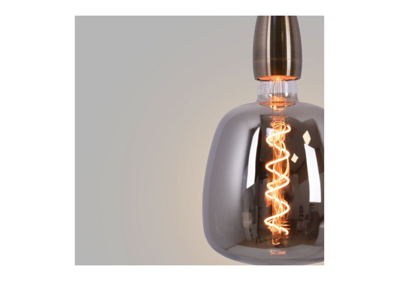 Ampoule décorative LED à filament avec teinte fumée-E27 D140-Dimmable-4W-1800K - BFD1-D140E27-AHUM - Barcelona LED