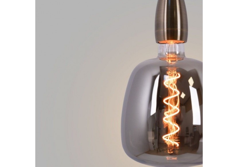 Ampoule décorative LED à filament avec teinte fumée-E27 D140-Dimmable-4W-1800K - BFD1-D140E27-AHUM - Barcelona LED