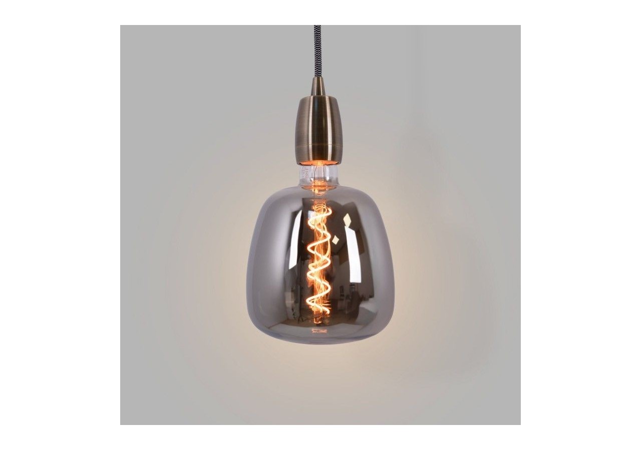 Ampoule décorative LED à filament avec teinte fumée-E27 D140-Dimmable-4W-1800K - BFD1-D140E27-AHUM - Barcelona LED