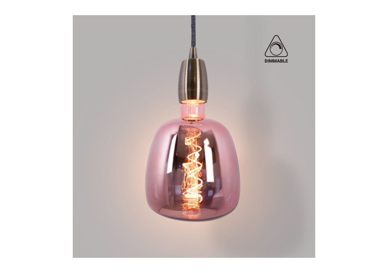 Ampoule décorative LED à filament avec teinte cuivrée-E27 D140-Dimmable-4W-1800K - BFD1-D140E27-CO - Barcelona LED