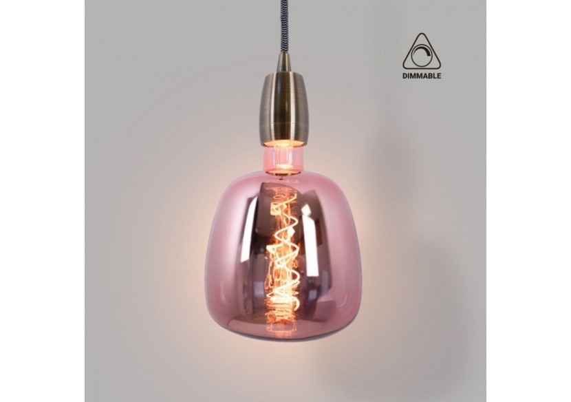Ampoule décorative LED à filament avec teinte cuivrée-E27 D140-Dimmable-4W-1800K - BFD1-D140E27-CO - Barcelona LED