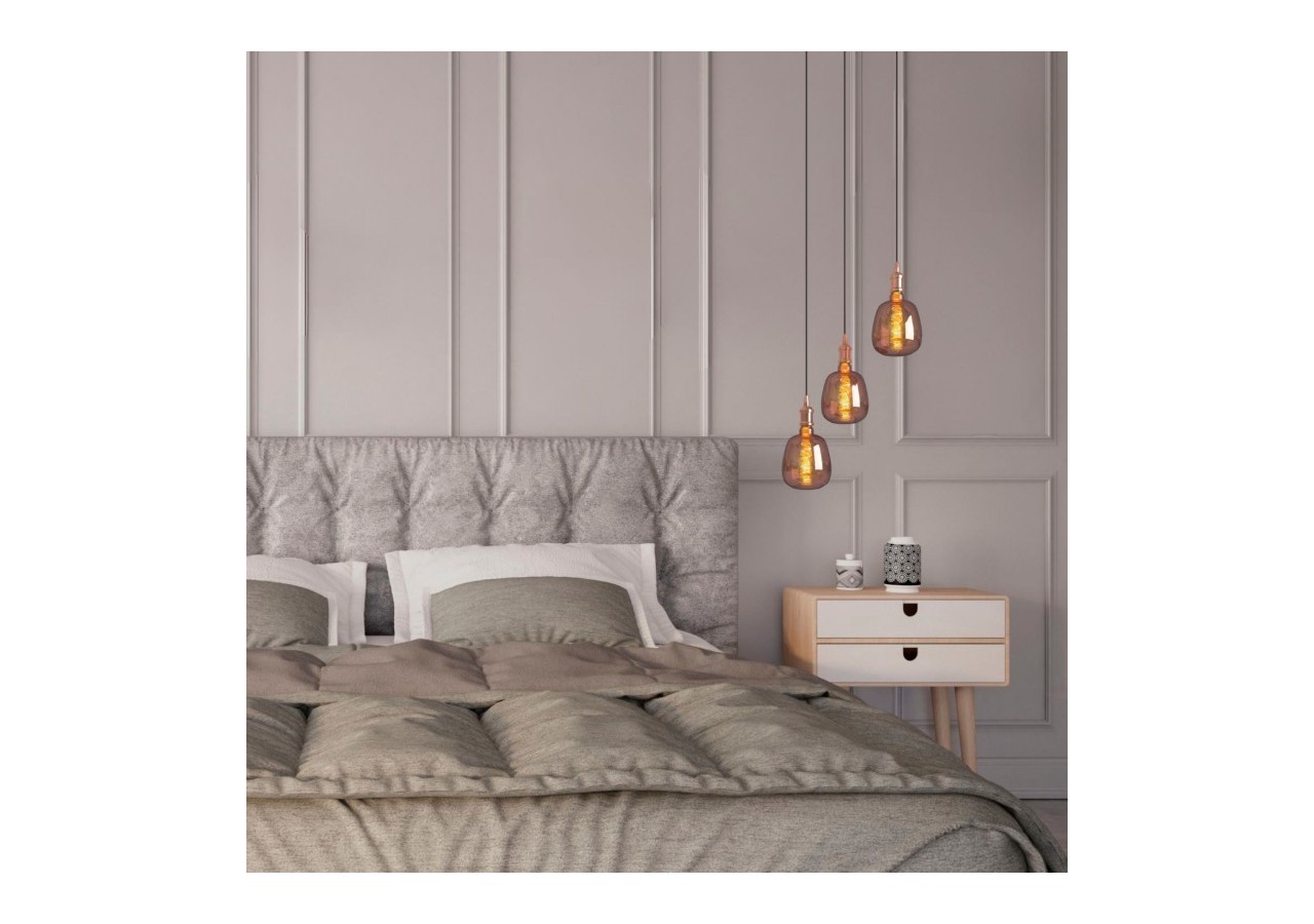 Ampoule décorative LED à filament avec teinte cuivrée-E27 D140-Dimmable-4W-1800K - BFD1-D140E27-CO - Barcelona LED