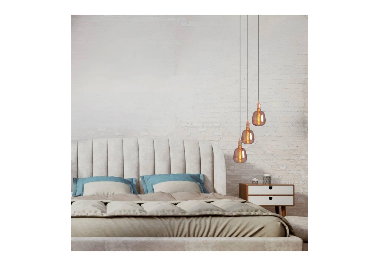 Ampoule décorative LED à filament avec teinte cuivrée-E27 D140-Dimmable-4W-1800K - BFD1-D140E27-CO - Barcelona LED