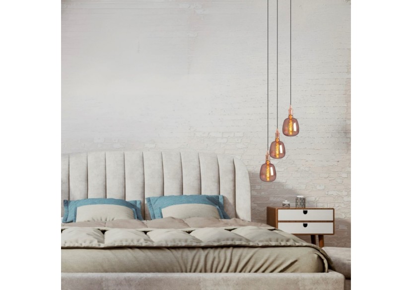 Ampoule décorative LED à filament avec teinte cuivrée-E27 D140-Dimmable-4W-1800K - BFD1-D140E27-CO - Barcelona LED