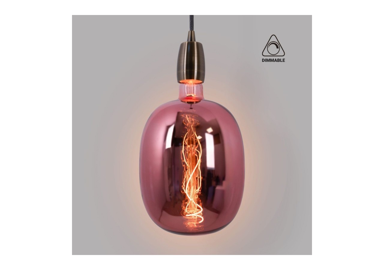 Ampoule décorative LED à filament avec teinte cuivrée-E27 T170-Dimmable-4W-1500K - BFD1-T170E27-CO - Barcelona LED