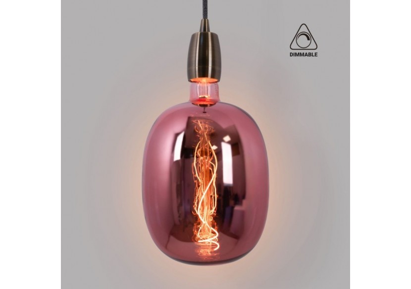 Ampoule décorative LED à filament avec teinte cuivrée-E27 T170-Dimmable-4W-1500K - BFD1-T170E27-CO - Barcelona LED