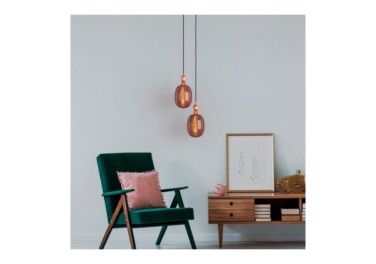 Ampoule décorative LED à filament avec teinte cuivrée-E27 T170-Dimmable-4W-1500K - BFD1-T170E27-CO - Barcelona LED