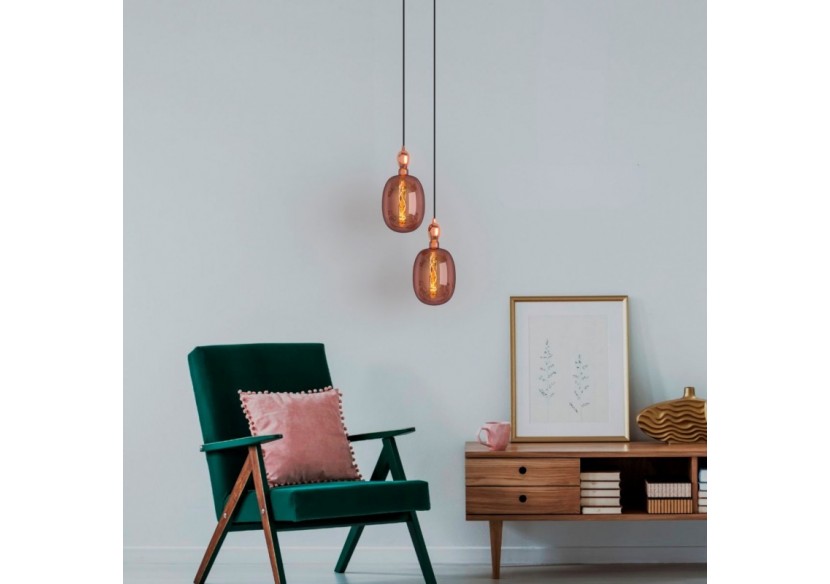 Ampoule décorative LED à filament avec teinte cuivrée-E27 T170-Dimmable-4W-1500K - BFD1-T170E27-CO - Barcelona LED