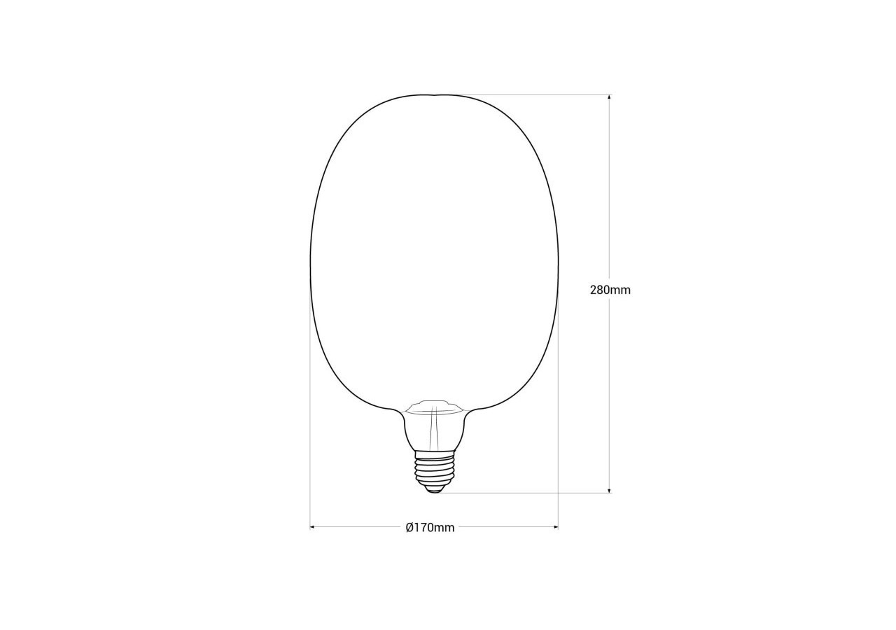 Ampoule décorative LED à filament avec teinte cuivrée-E27 T170-Dimmable-4W-1500K - BFD1-T170E27-CO - Barcelona LED