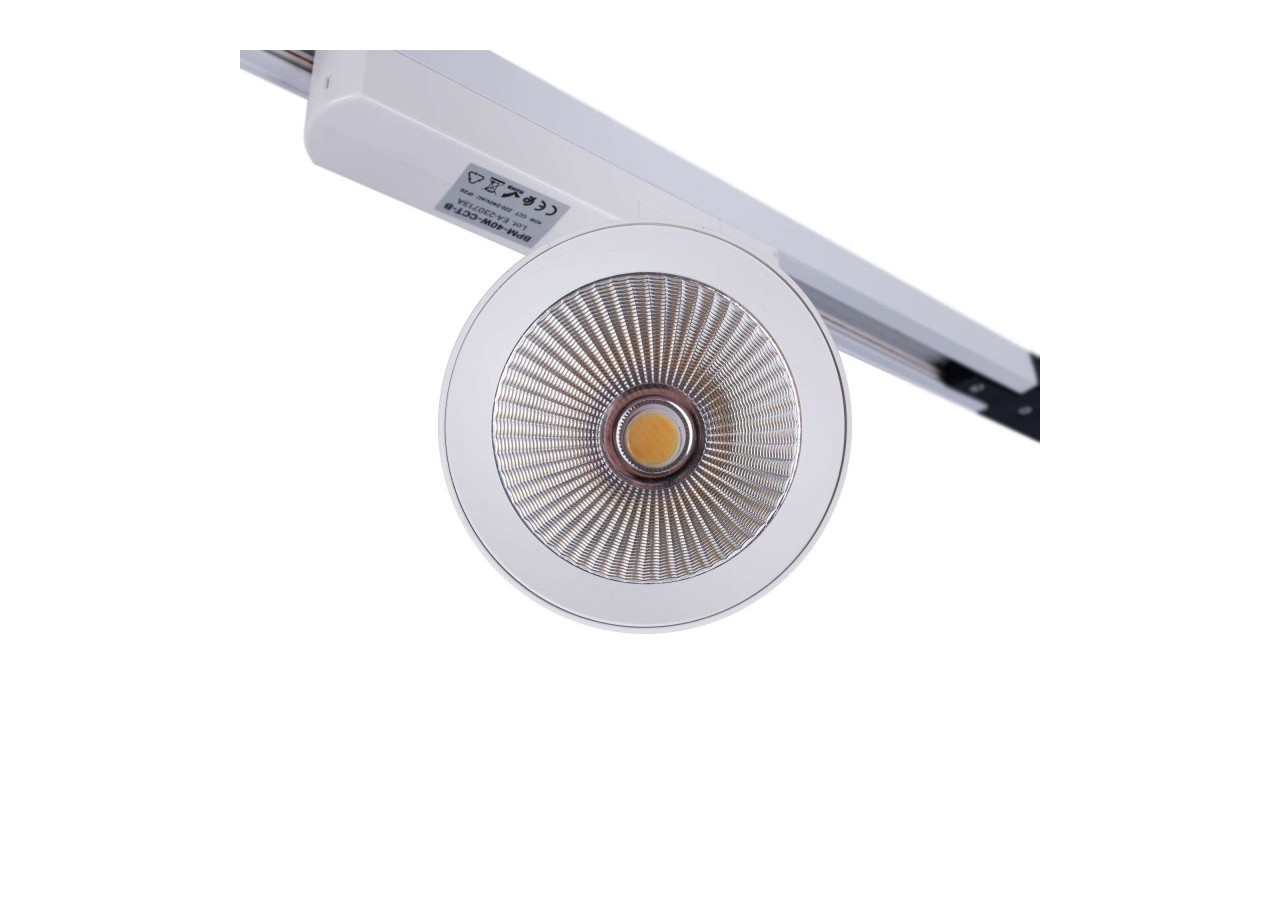 Projecteur LED sur railmonophasé CCT-40W-IRC 90-Blanc - BPM-40W-CCT-B - Barcelona LED
