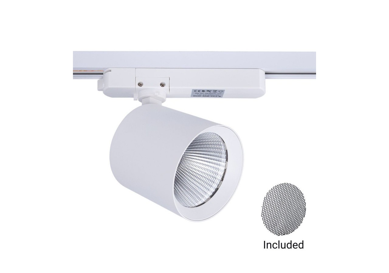 Projecteur LED sur railmonophasé CCT-40W-IRC 90-Blanc - BPM-40W-CCT-B - Barcelona LED