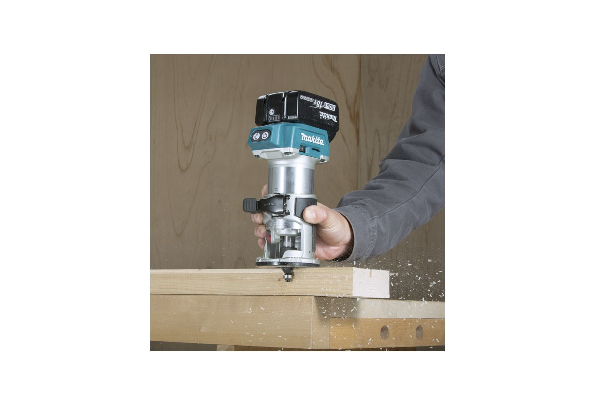 Affleureuse - défonceuse multifonction 18 V Li-Ion 5 Ah - Makita : Confort'Mat
