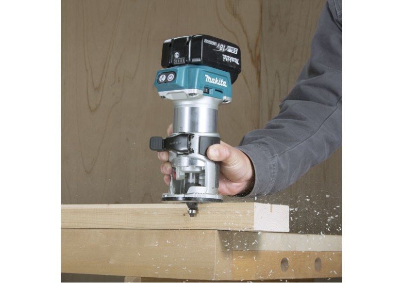 Affleureuse - défonceuse multifonction 18 V Li-Ion 5 Ah - Makita : Confort'Mat