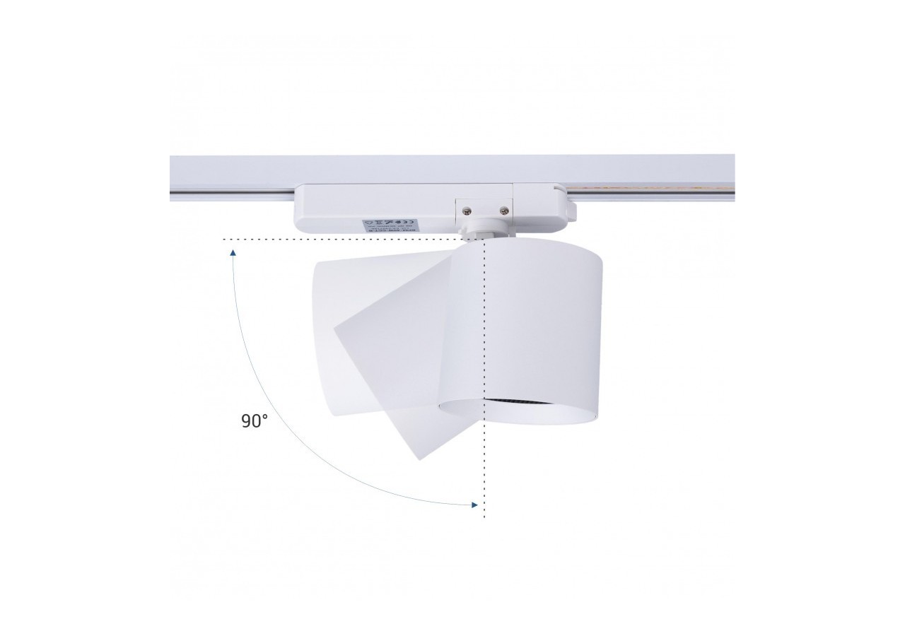 Projecteur LED sur railmonophasé CCT-40W-IRC 90-Blanc - BPM-40W-CCT-B - Barcelona LED