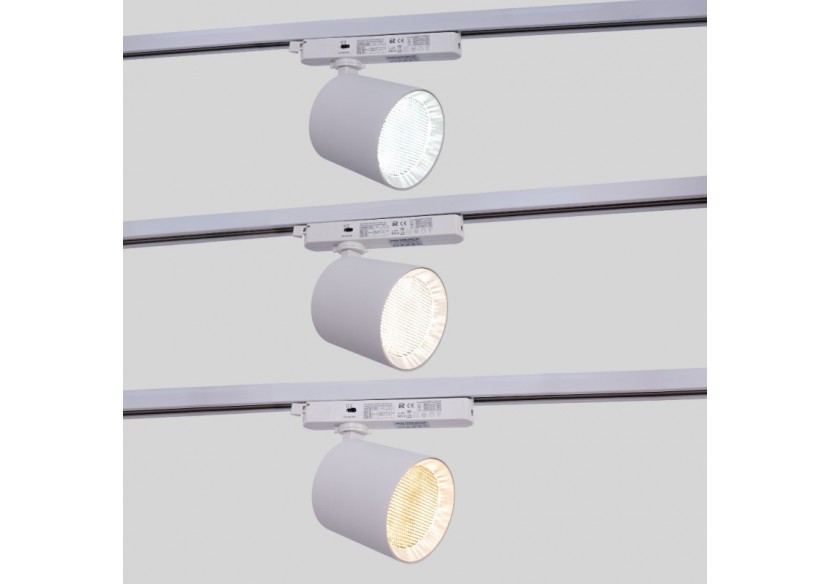 Projecteur LED sur railmonophasé CCT-40W-IRC 90-Blanc - BPM-40W-CCT-B - Barcelona LED Projecteur LED sur railmonophasé CCT-40W-IRC 90-Blanc - BPM-40W-CCT-B - Barcelona LED