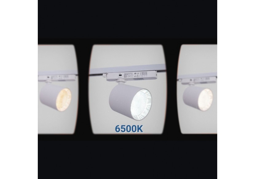 Projecteur LED sur railmonophasé CCT-40W-IRC 90-Blanc - BPM-40W-CCT-B - Barcelona LED Projecteur LED sur railmonophasé CCT-40W-IRC 90-Blanc - BPM-40W-CCT-B - Barcelona LED