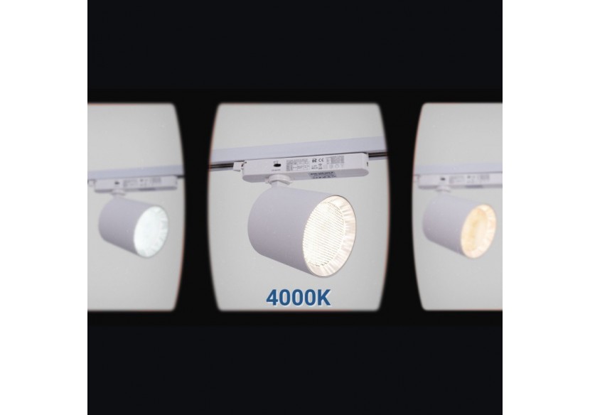 Projecteur LED sur railmonophasé CCT-40W-IRC 90-Blanc - BPM-40W-CCT-B - Barcelona LED Projecteur LED sur railmonophasé CCT-40W-IRC 90-Blanc - BPM-40W-CCT-B - Barcelona LED