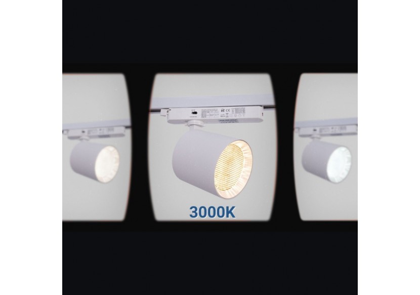 Projecteur LED sur railmonophasé CCT-40W-IRC 90-Blanc - BPM-40W-CCT-B - Barcelona LED Projecteur LED sur railmonophasé CCT-40W-IRC 90-Blanc - BPM-40W-CCT-B - Barcelona LED