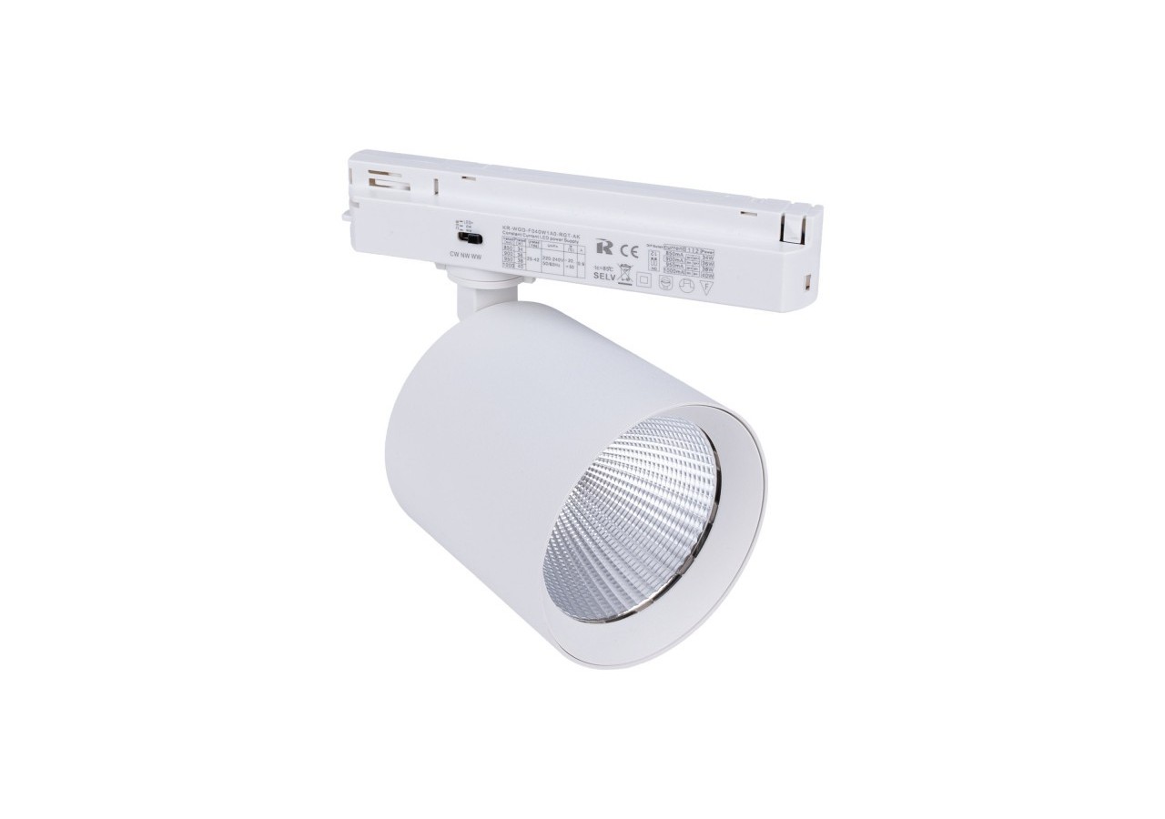 Projecteur LED sur railmonophasé CCT-40W-IRC 90-Blanc - BPM-40W-CCT-B - Barcelona LED