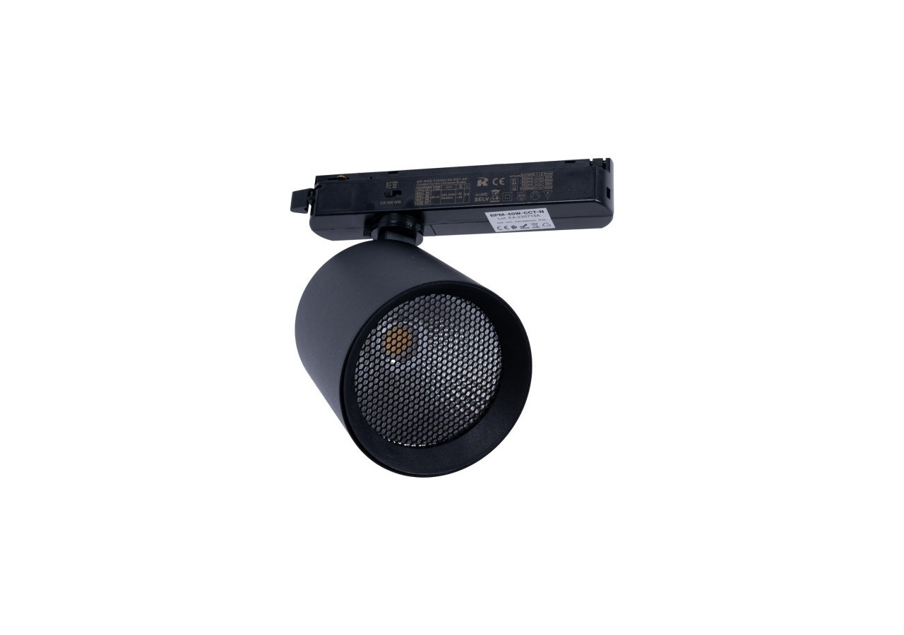Projecteur LED sur rail monophasé CCT-40W-IRC 90-Noir - BPM-40W-CCT-N - Barcelona LED