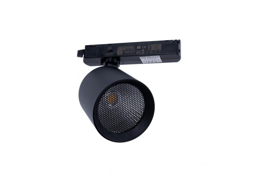 Projecteur LED sur rail monophasé CCT-40W-IRC 90-Noir - BPM-40W-CCT-N - Barcelona LED