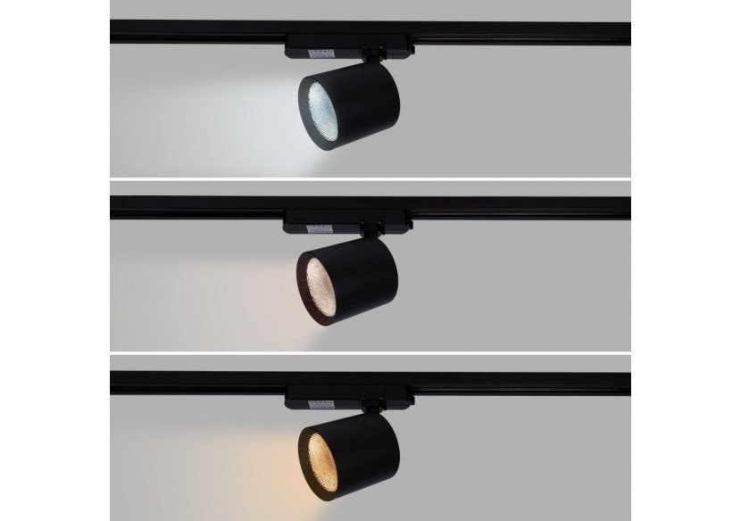 Projecteur LED sur rail monophasé CCT-40W-IRC 90-Noir - BPM-40W-CCT-N - Barcelona LED
