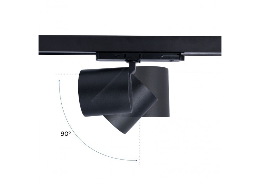 Projecteur LED sur rail monophasé CCT-40W-IRC 90-Noir - BPM-40W-CCT-N - Barcelona LED