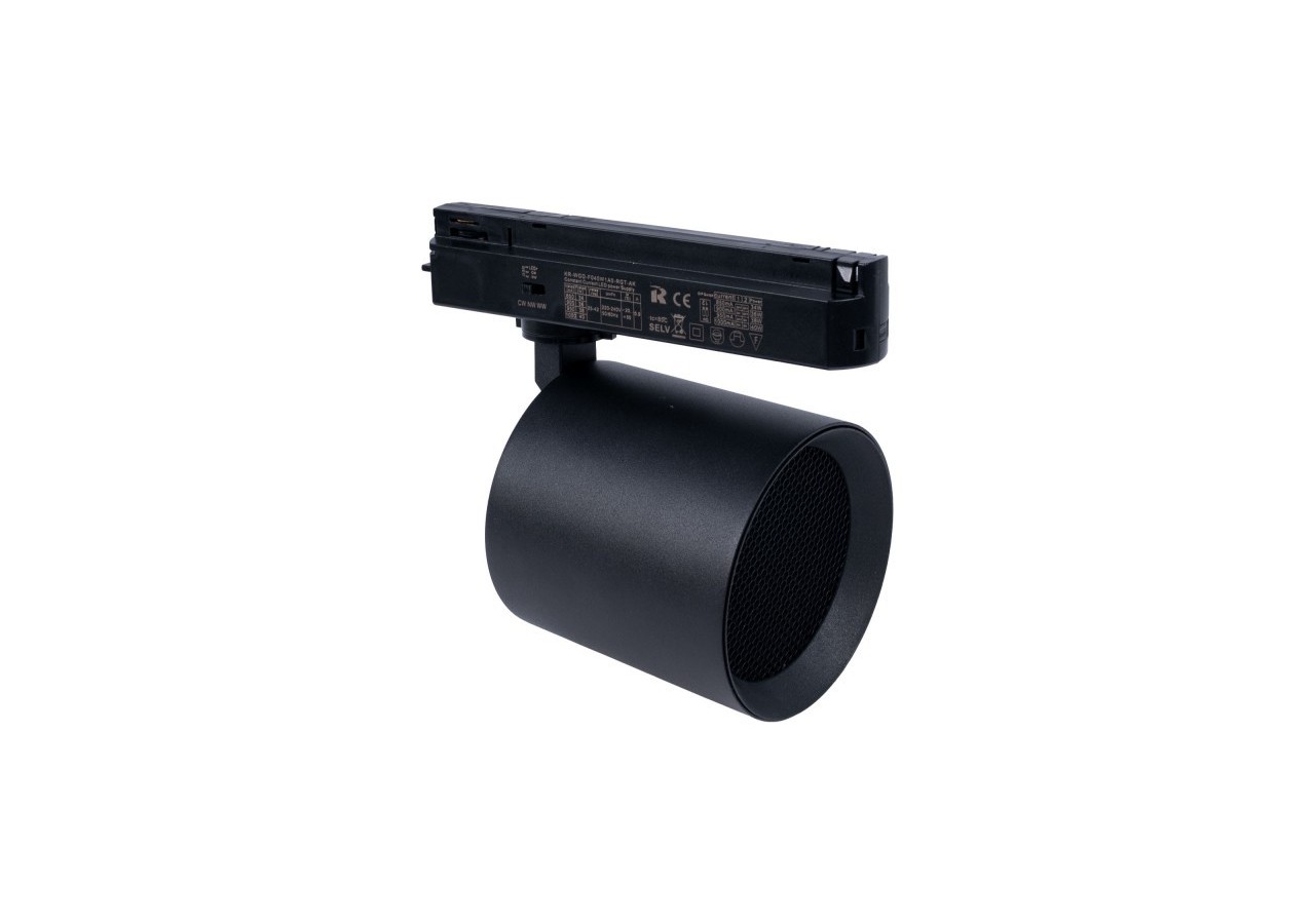 Projecteur LED sur rail monophasé CCT-40W-IRC 90-Noir - BPM-40W-CCT-N - Barcelona LED