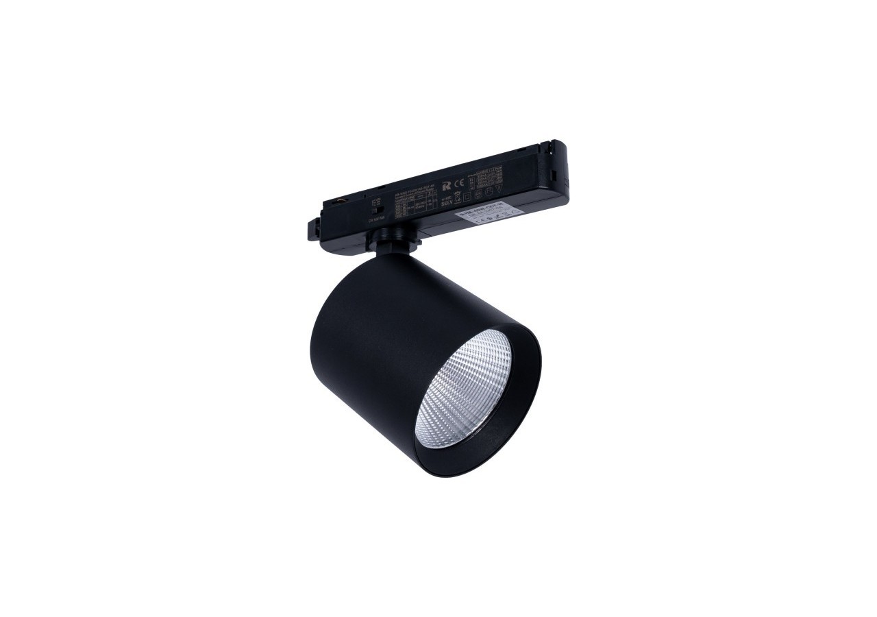 Projecteur LED sur rail monophasé CCT-40W-IRC 90-Noir - BPM-40W-CCT-N - Barcelona LED