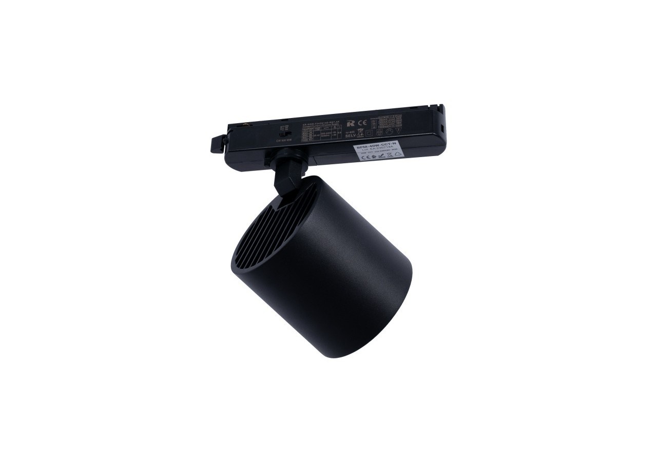 Projecteur LED sur rail monophasé CCT-40W-IRC 90-Noir - BPM-40W-CCT-N - Barcelona LED