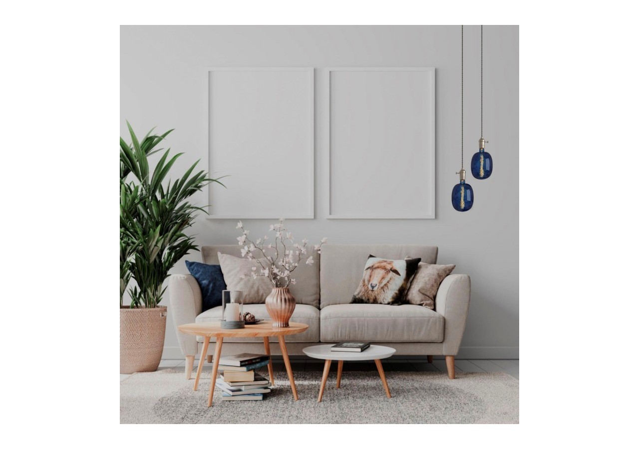 Ampoule décorative LED à filament avec teinte bleue-E27 T170-Dimmable-4W-4200K - BFD1-T170E27-AZM - Barcelona LED