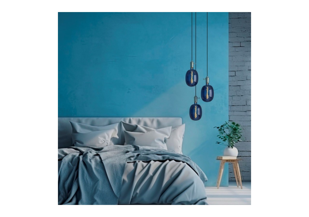 Ampoule décorative LED à filament avec teinte bleue-E27 T170-Dimmable-4W-4200K - BFD1-T170E27-AZM - Barcelona LED