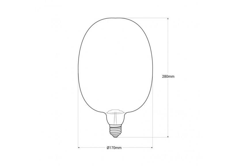 Ampoule décorative LED à filament avec teinte bleue-E27 T170-Dimmable-4W-4200K - BFD1-T170E27-AZM - Barcelona LED