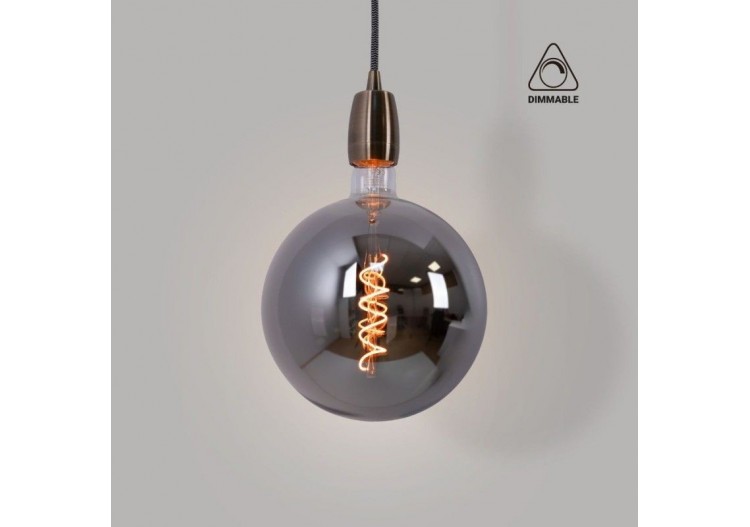 Ampoule décorative globe à filament avec teinte fumée "Smoky" E27 G200-4W-1800K - BFD1-G200E27-AHUM - Barcelona LED 2